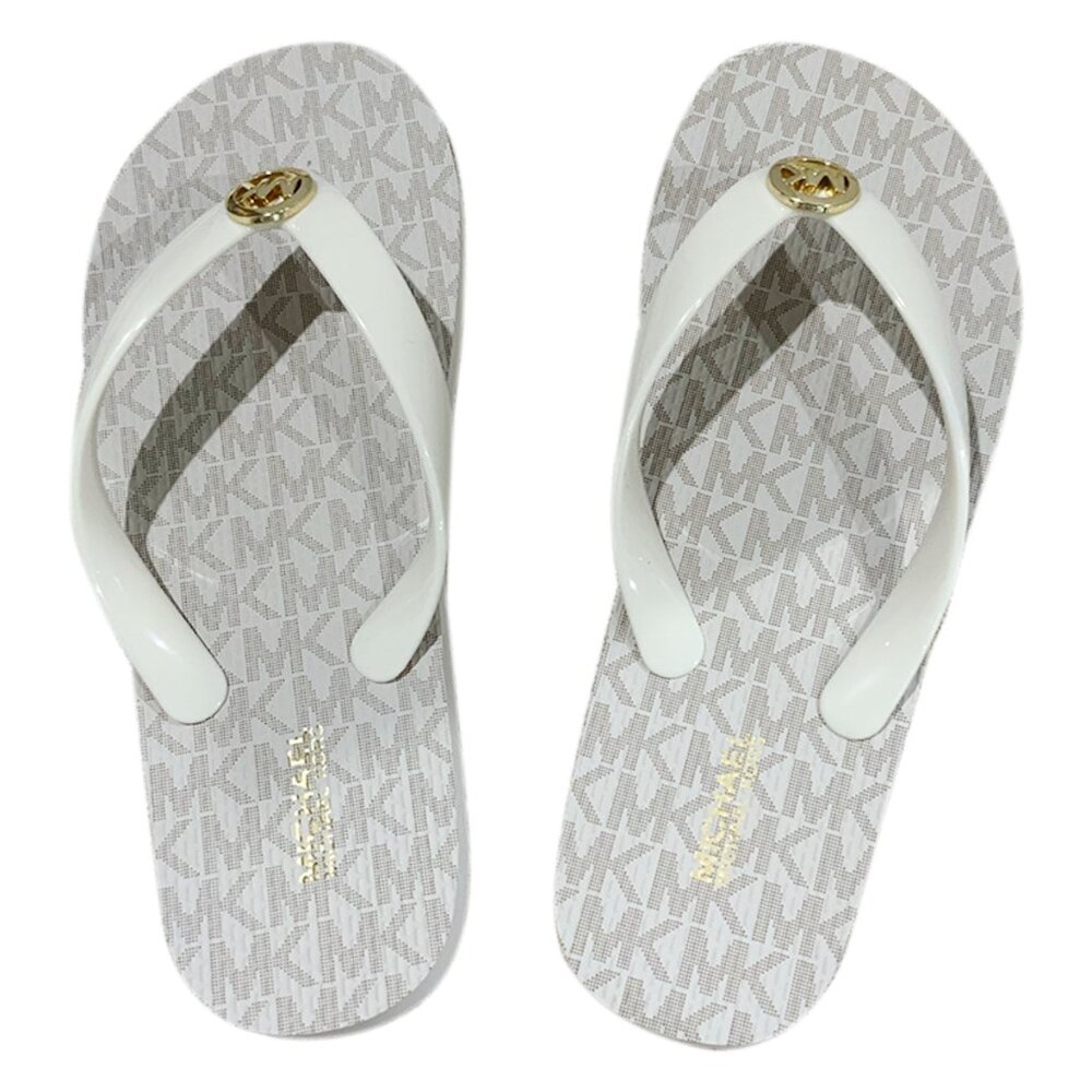 NWT MICHAEL KORS MSRP $69.99 WOMEN'S PEARL FLIP FLOPS SANDALS SIZE 10 11 - Picture 3 of 4
